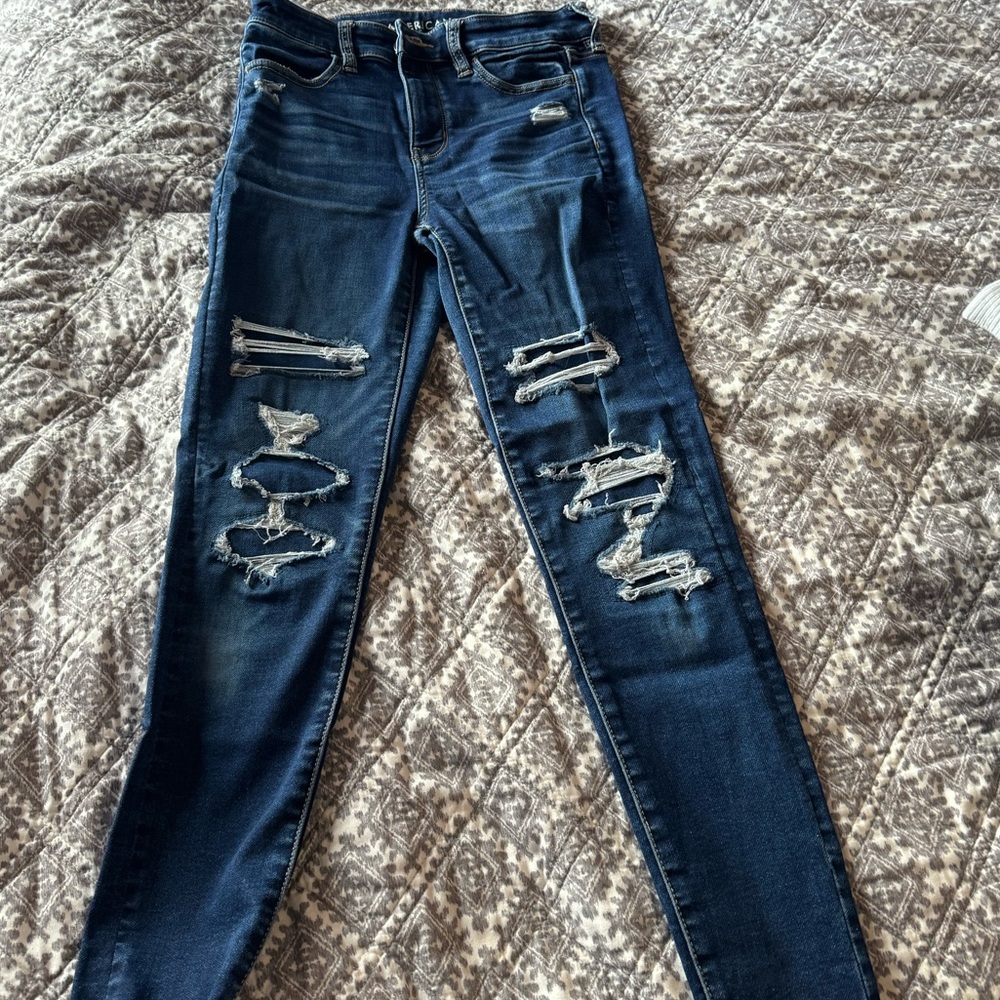 American Eagle skinny jeans.
